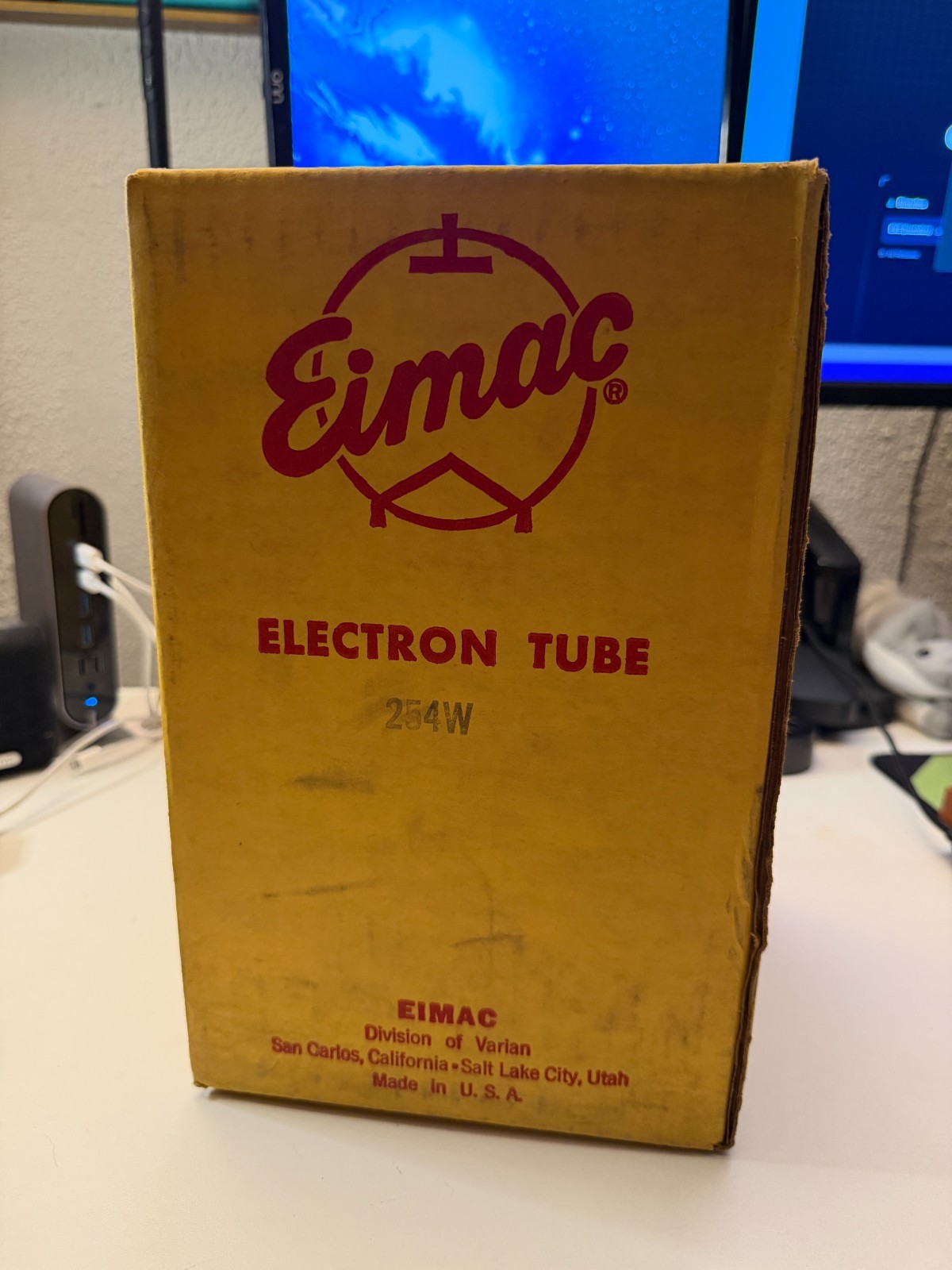EIMAC 254W VINTAGE ELECTRON VACUUM TUBE UNOPENED NEW