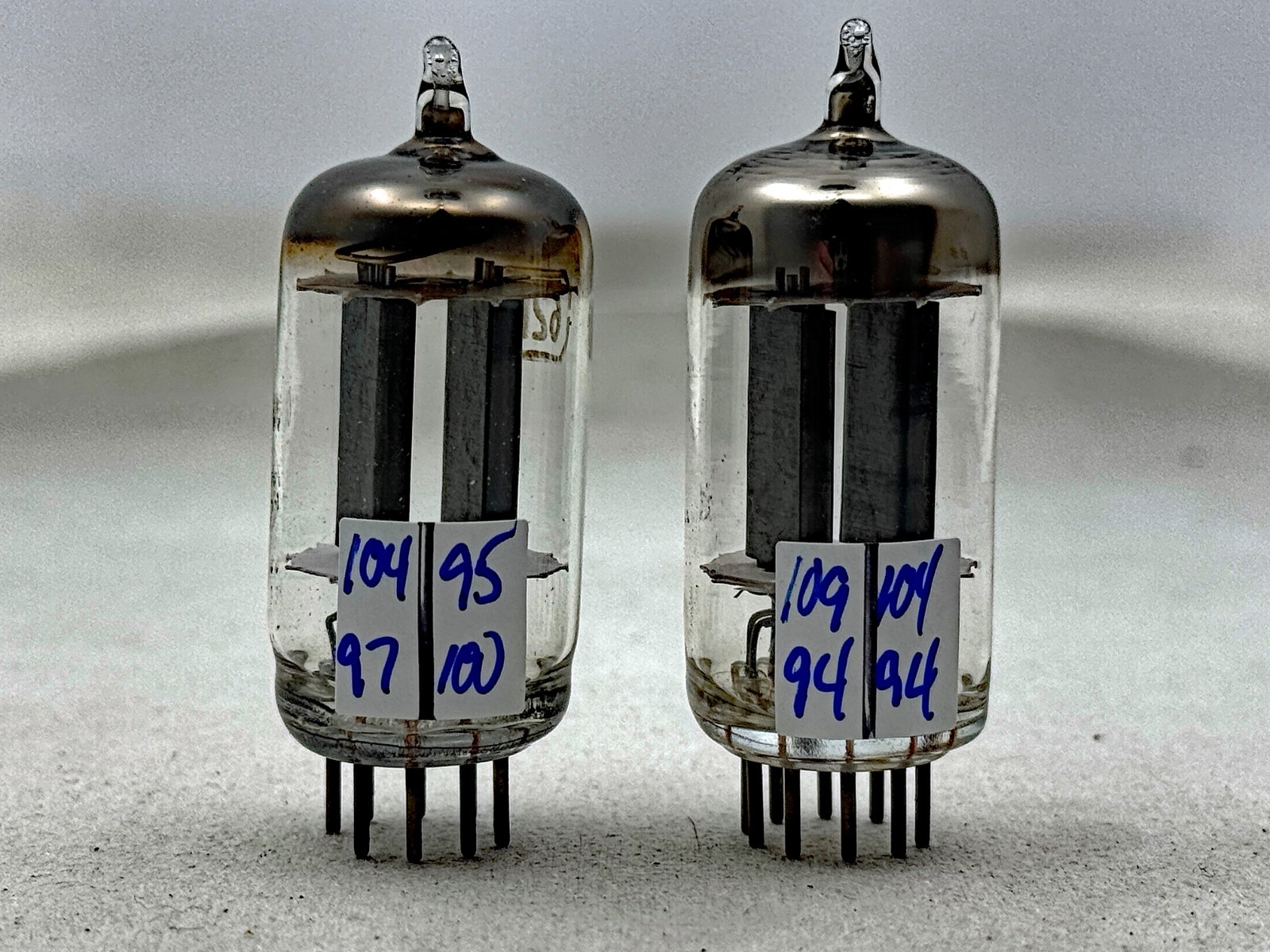 (2) NOS RCA 6211 Tubes Smooth Black Plates Square Getters *Low Noise 12AU7*
