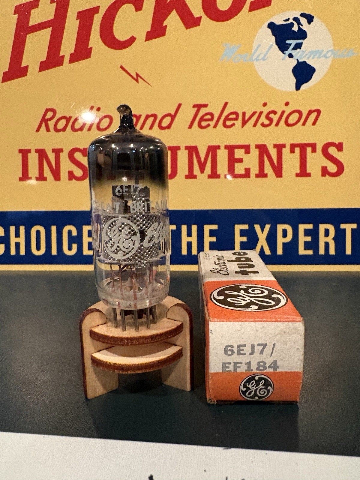 GE (GT. BRITAIN) 6EJ7 EF184 HiFi Amp Vacuum Tube 539C Tested NOS NIB🔈