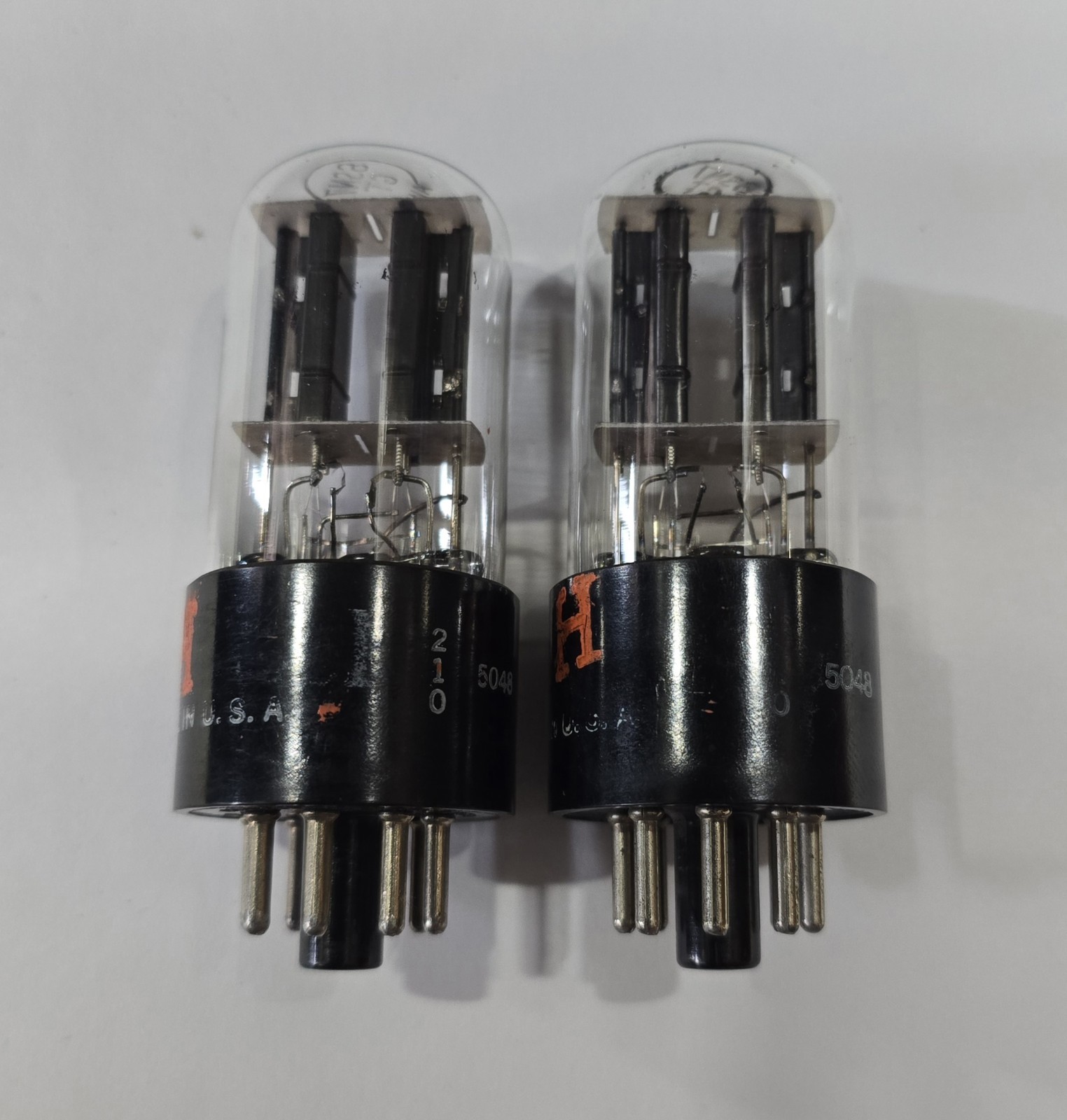 Hytron, Pair, 6SN7 GT, Test New, 1950 Date Code,Black Plates,Excellent Condition