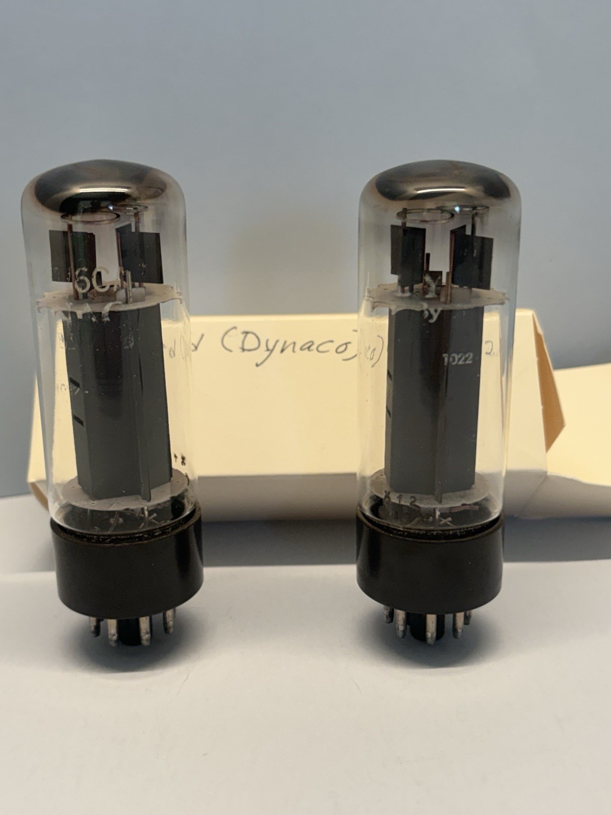 Mullard Dynaco EL34 6CA7 XF2 Matched Pair Vintage England Hickok Tested 97.6%