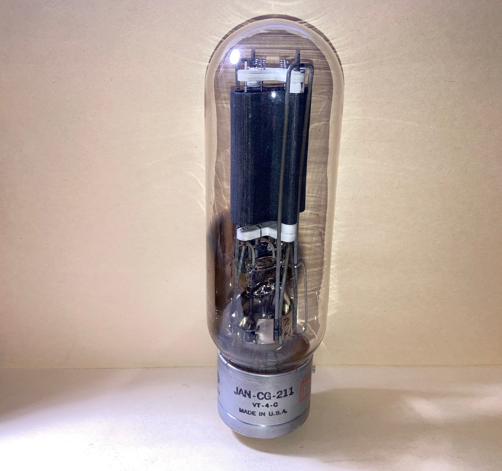 General Electric GE VT-4C 211 JAN Mil-Spec Audio Tube
