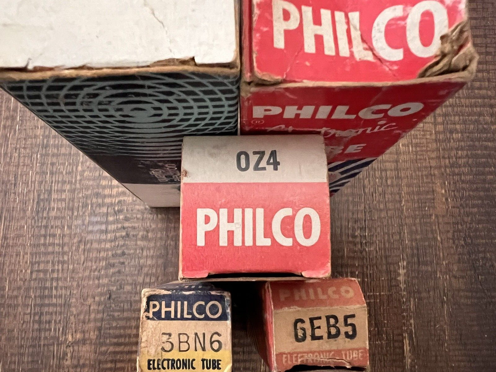 5 – Vintage Vacuum Tubes Lot Philco Radio Electronic