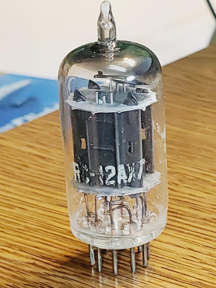 RCA JRC-12AX7 Black Plate Angled Getter MaxiPreamp2/TV7 Tested (1)Tube Lot