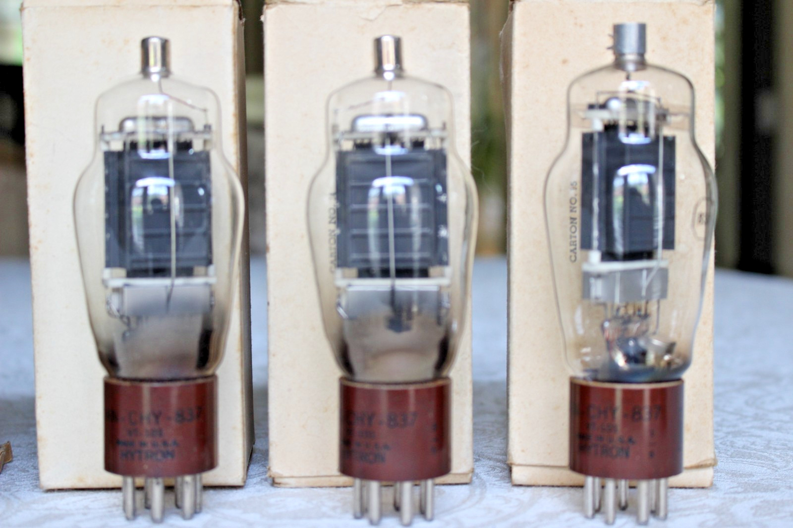 Lot of 5 NOS 837 VT-101 Tubes RCA CRC Hytron JAN-CHY Untested Boxed
