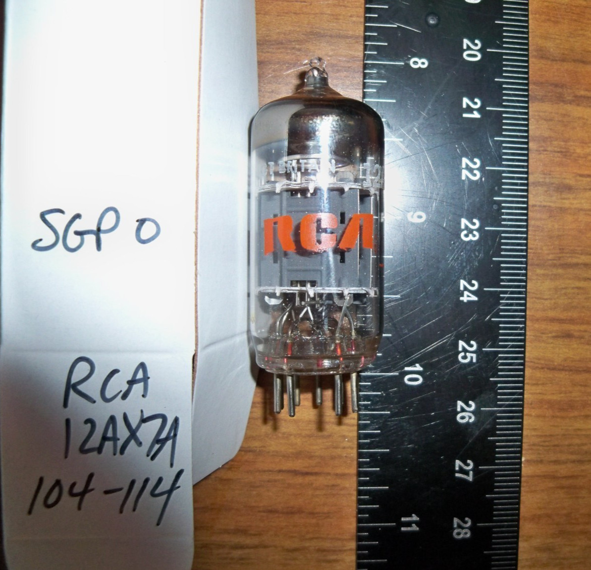 Strong RCA Short Gray Plate O Getter 12AX7A / ECC83 Tube
