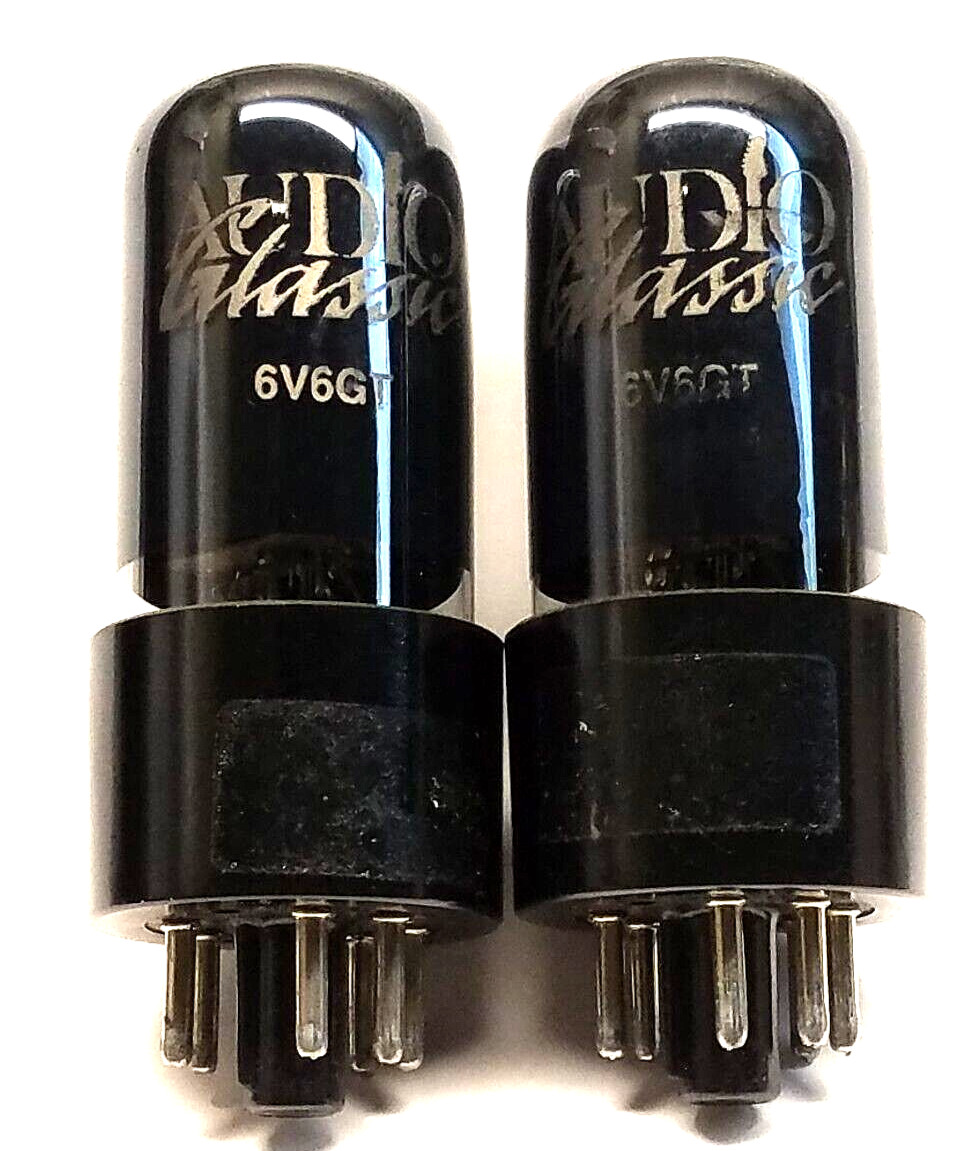 VINTAGE MATCHED PAIR 6V6 GT AUDIOGLASSIC SVETLANA USSR TEST PERFECT