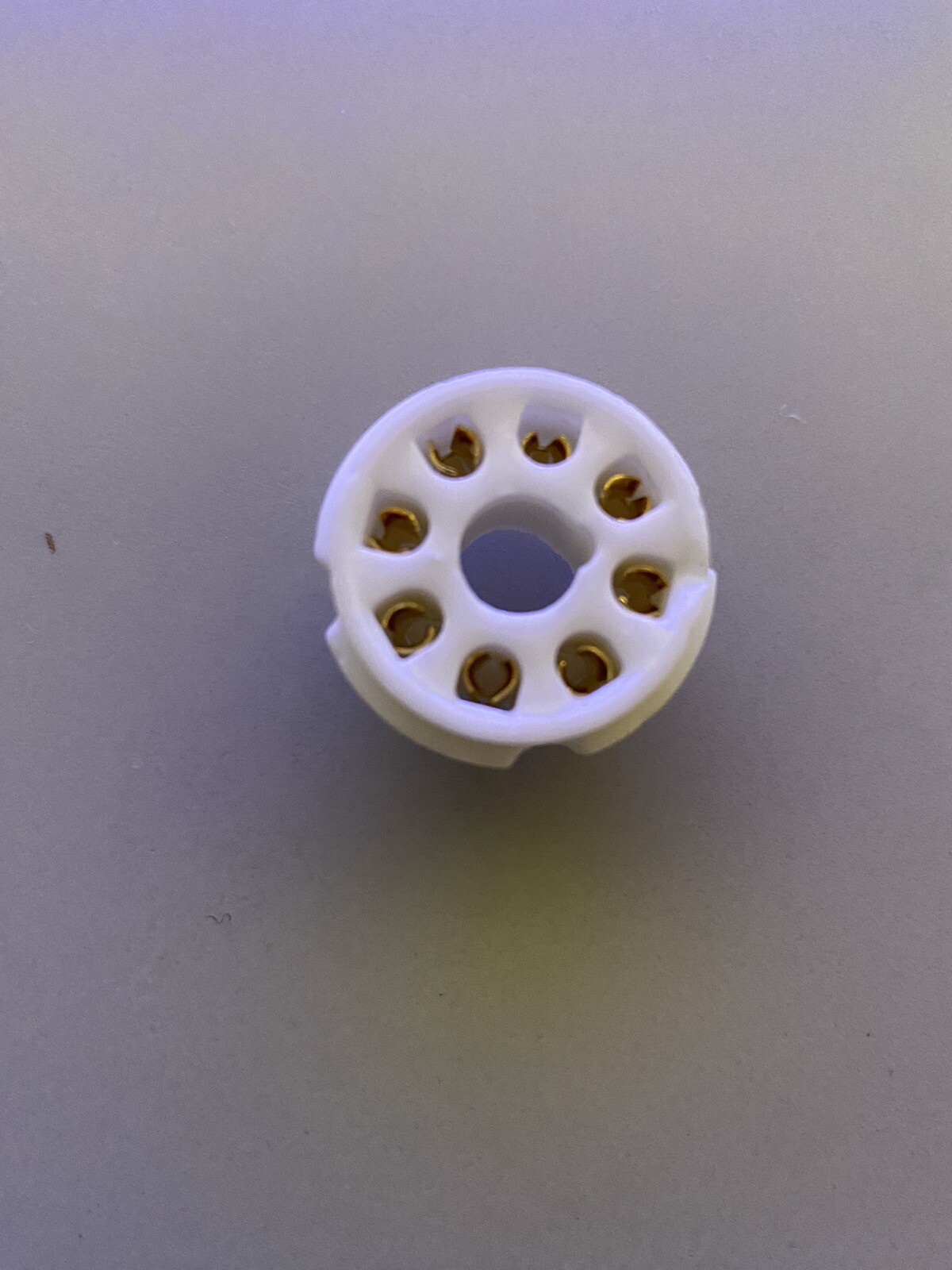 TUBE SOCKET – 8 Pin Octal Ceramic – PCB Mnt – Gold – (1pc) Euro Style