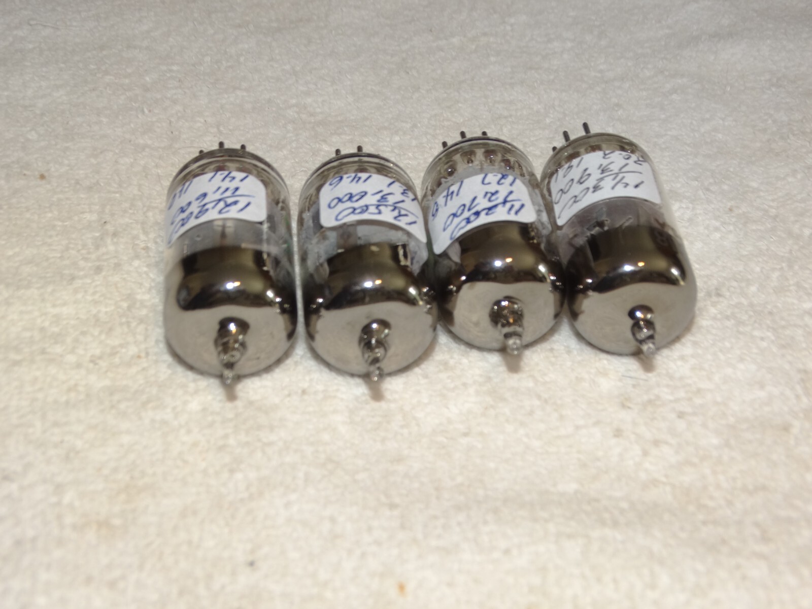 4 x JAN-7308 (6DJ8) Sylvania Tubes*Bogey+ Matched Quad*LOW NOISE/MICROPHONICS*