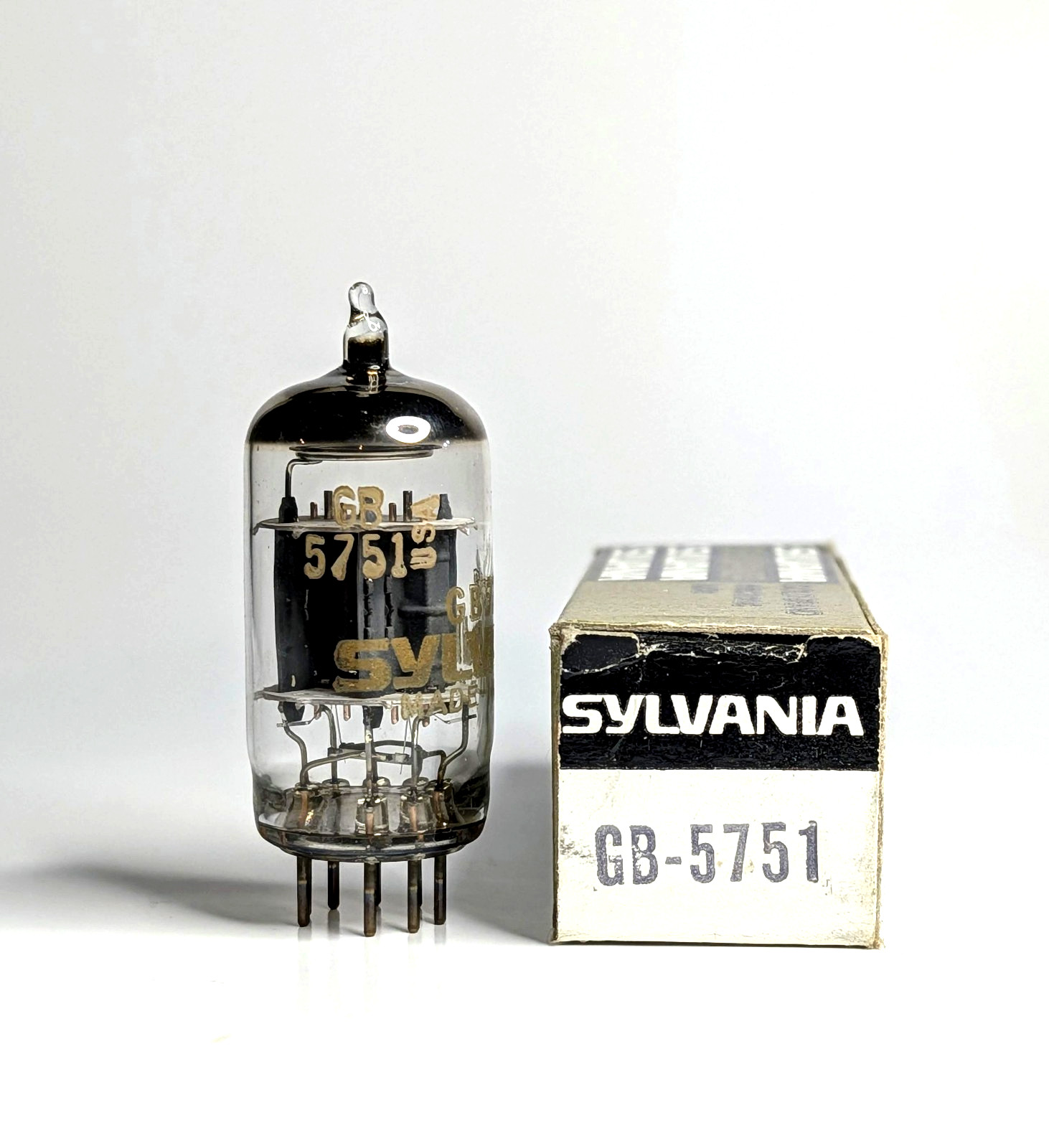 Sylvania Gold Brand 5751 Vacuum Tube W/ Original Box GB-5751 Tested