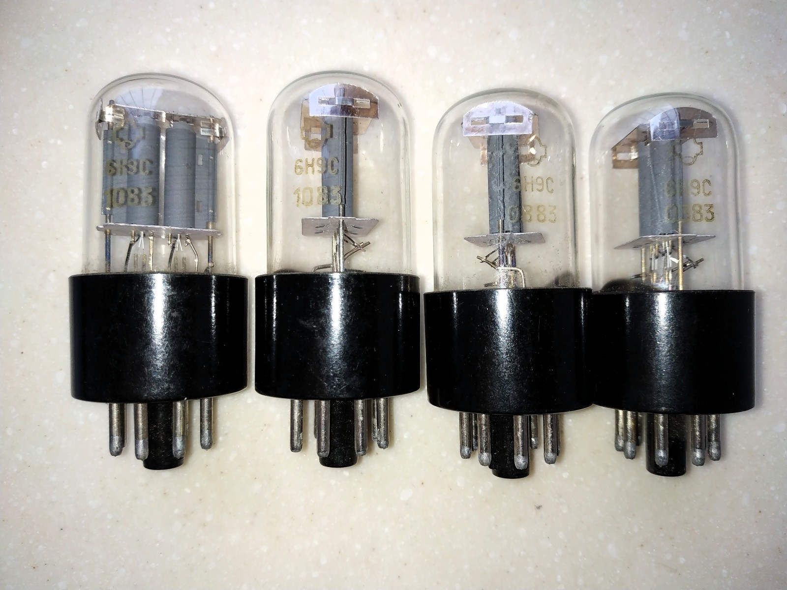4x 6N9S = 6SL7, 1579, 6SU7 Double Triode Tube Reflector Soviet TESTED 1980’s NEW