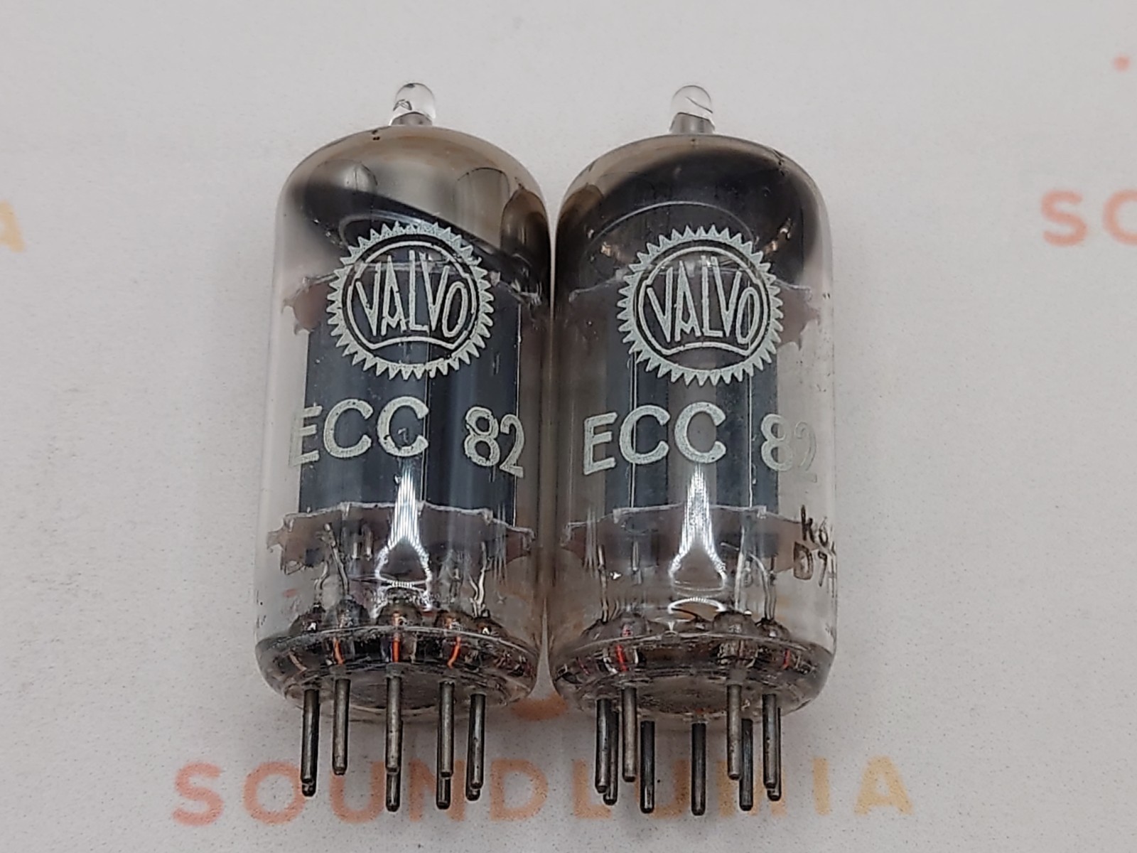 Valvo ECC82 12AU7 Long Plates O-getter Matched Pair – Hamburg 1957 – NOS