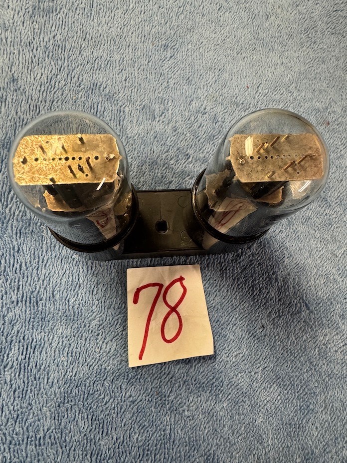 2 1945 Ken Rad VT-231 JAN-CKR-6SN7GT preamplifier Military amplifier tubes # 78