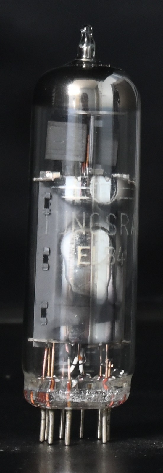 1x 1960’s Tungsram EL84/6BQ5 Top Ring Getter Made in Hungary Amplitrex Tested
