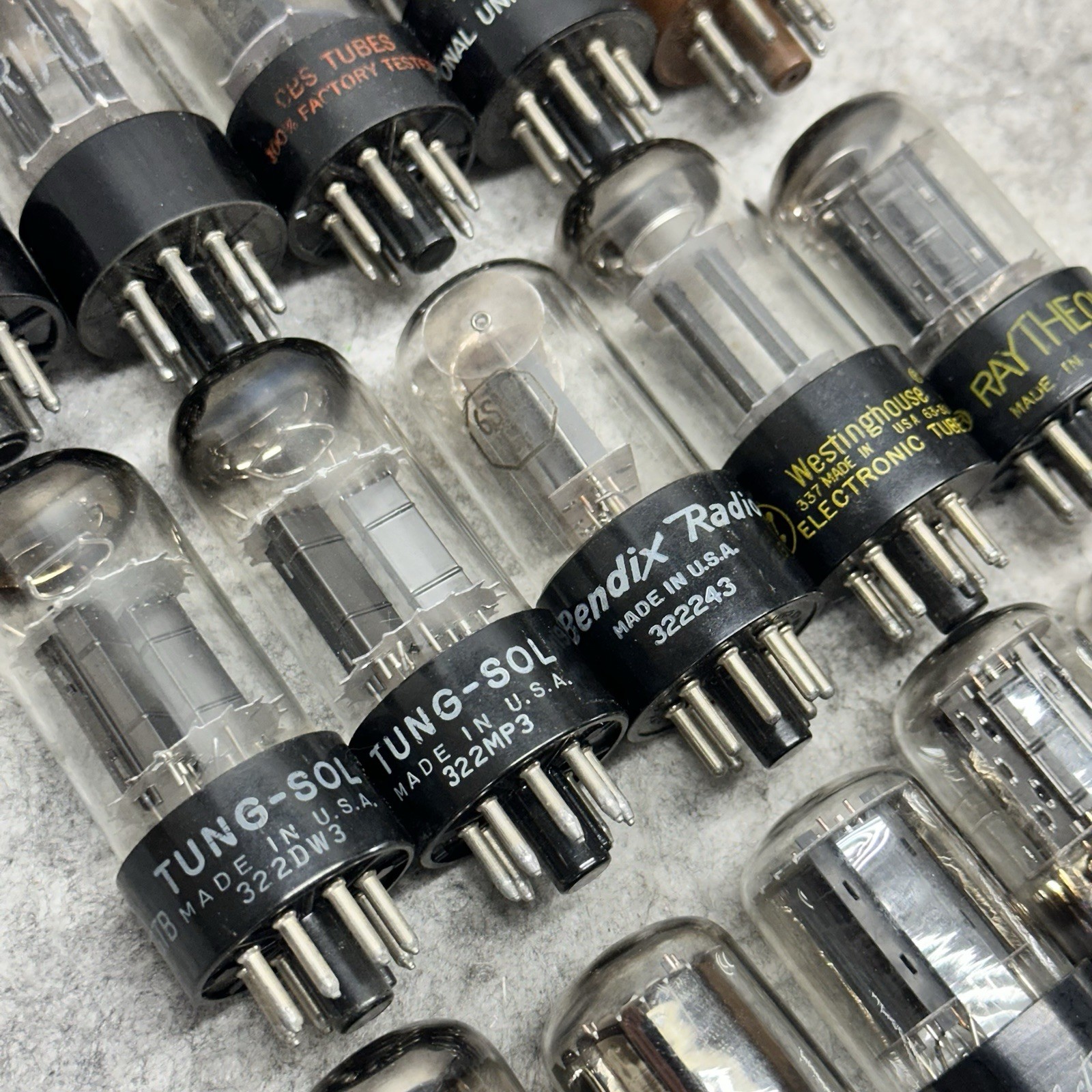 LOT OF 20 6SN7 GT/GTA/GTB TUBES VINTAGE USA ALL TESTED