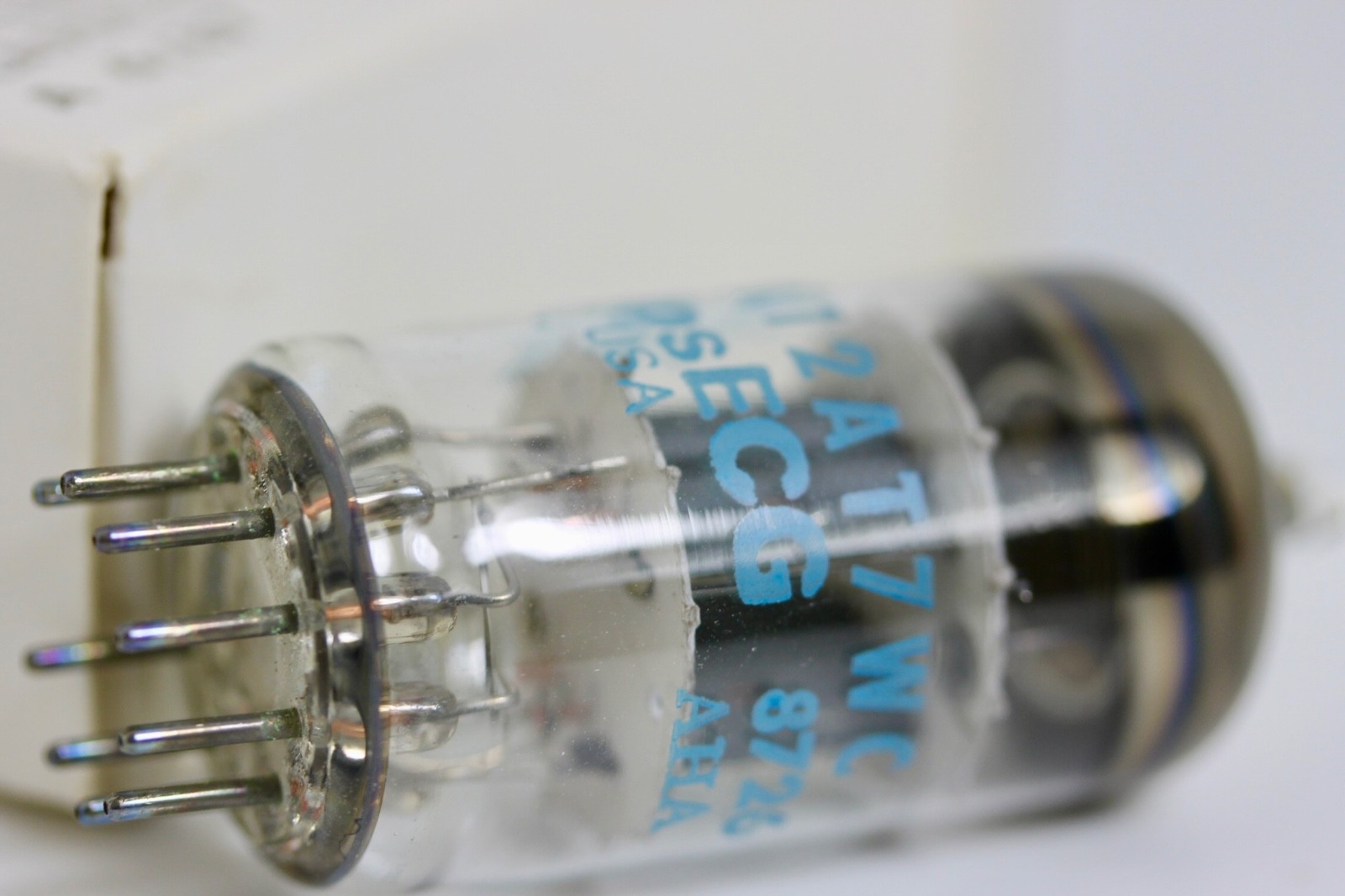 NOS PHILIPS ECG JAN 12AT7WA TESTED BLUE lowNOISE TROPHY-QUALITY SYMMETRICAL TUBE
