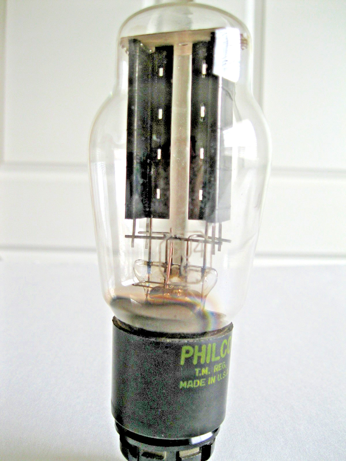 PHILCO 5U4G/5U4 AUDIO VACUUM TUBE BLACK PLATE D GETTER TV-7 TESTED.