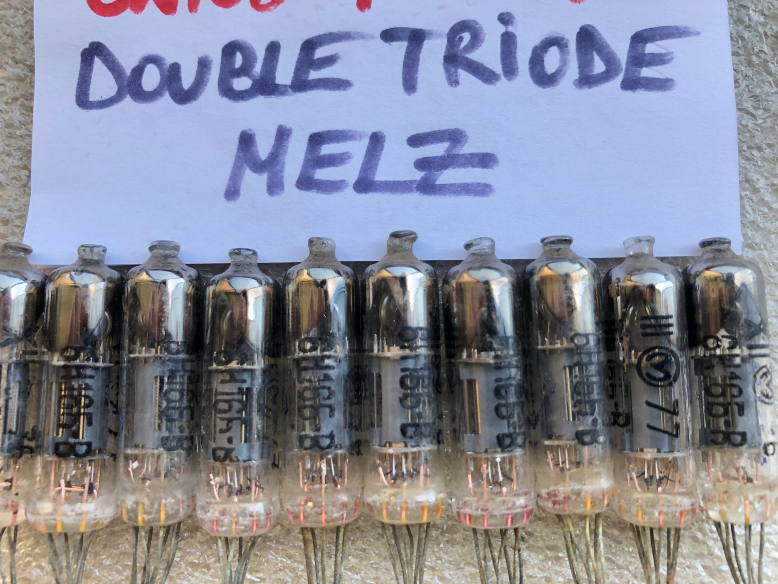 1 x VINTAGE 6N16B-V / ~6021 DOUBLE TRIODE Gold Grid, MELZ from 70-s