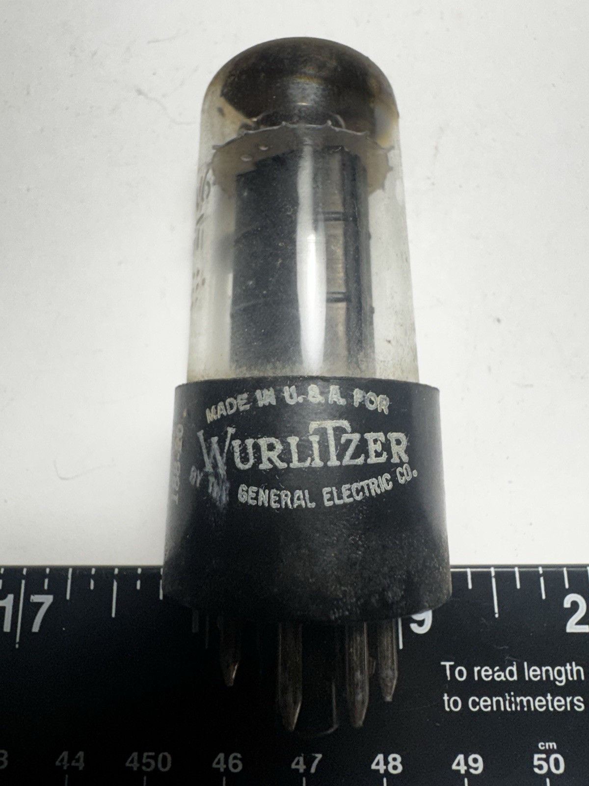 ⚡️Vintage Wurlitzer GE 6V6GT Vacuum Tube Tested Good Guitar Amp Radio⚡️