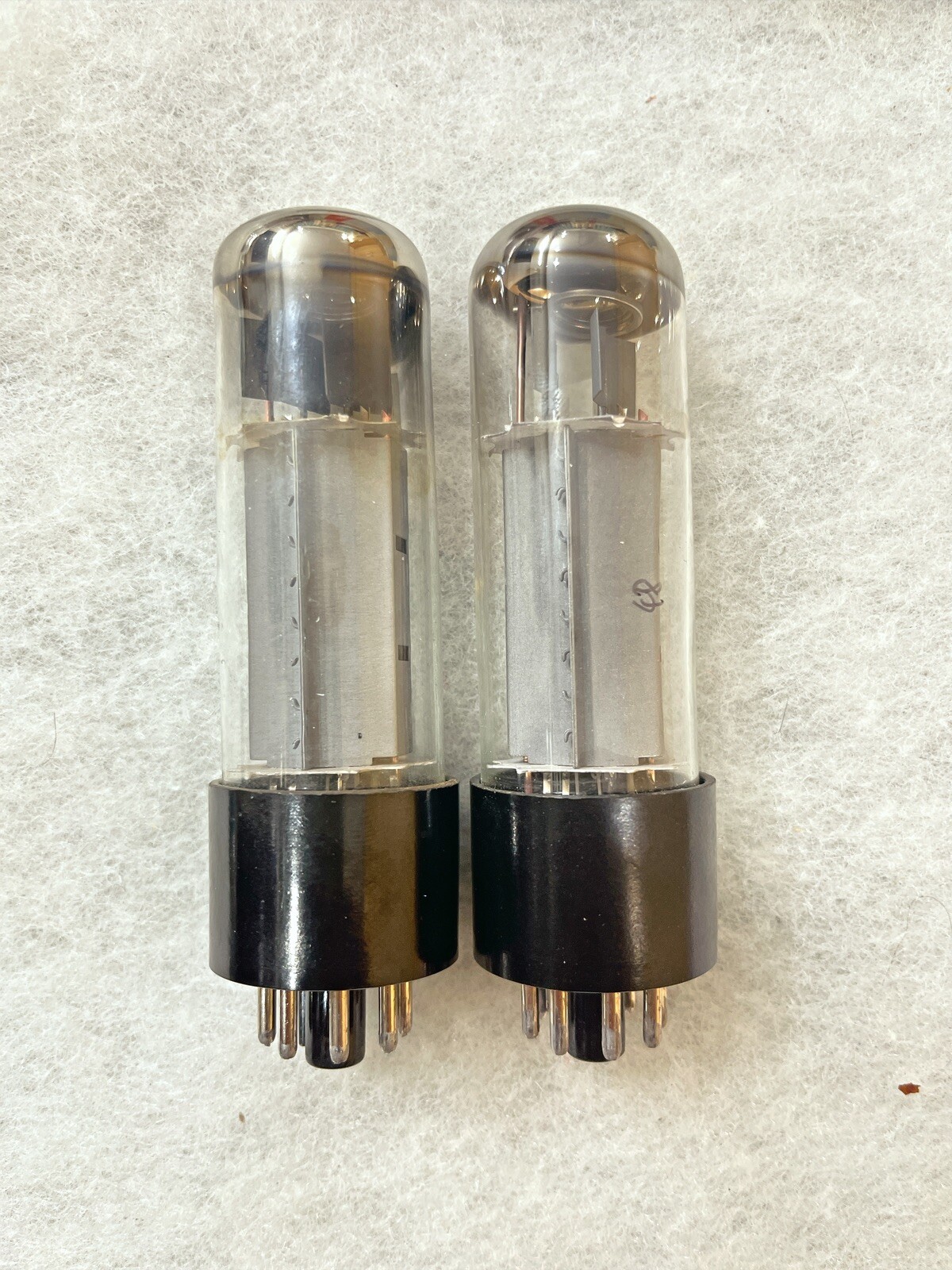 RFT AEG EL34 6CA7 Fat Base Made In Germany In 1960s Tested Strong Matched Pair