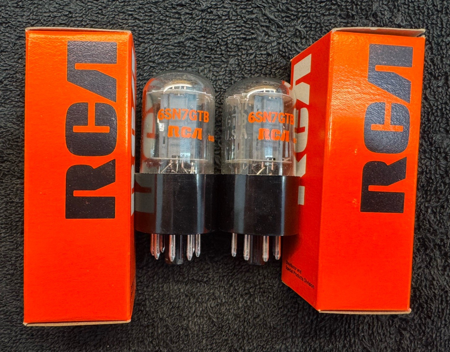 2 NOS NIB Matched RCA GE 6SN7GTB Tubes USA