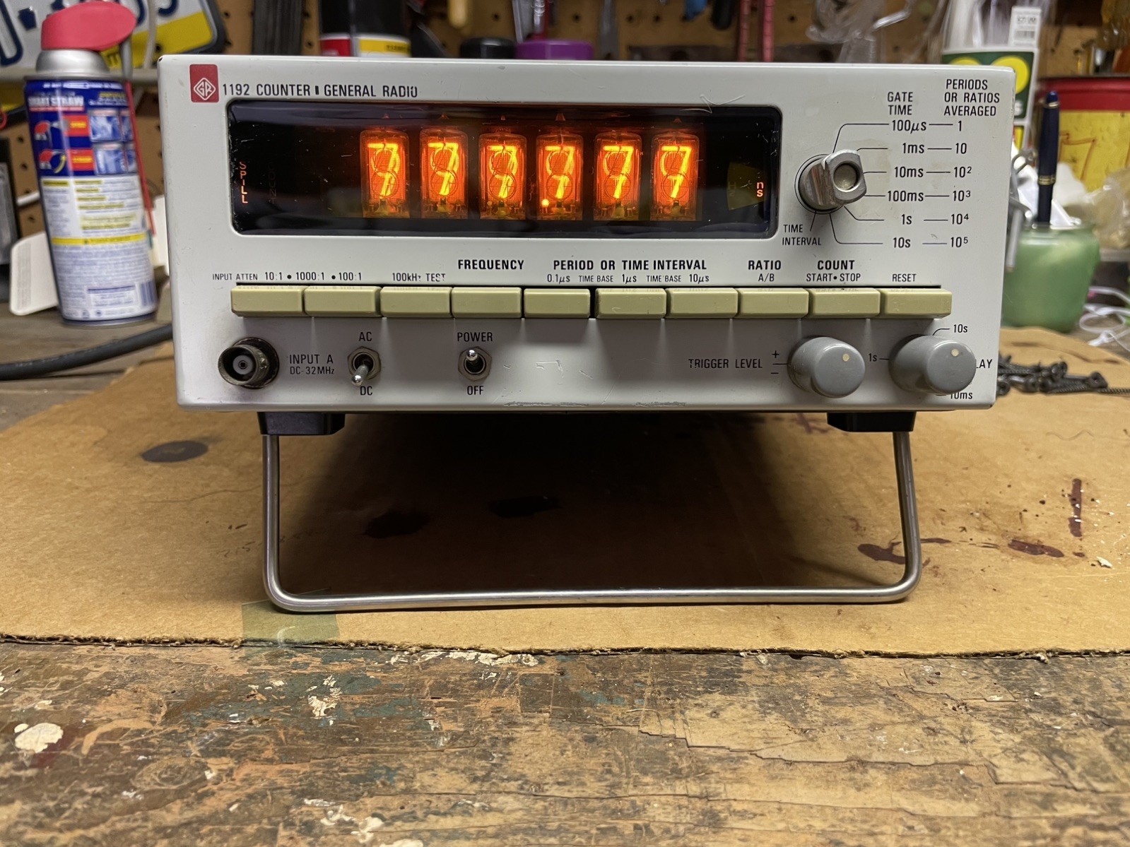 General Radio 1192-B Frequency Counter /Timer Vintage Nixie Tube Display Gen-Rad