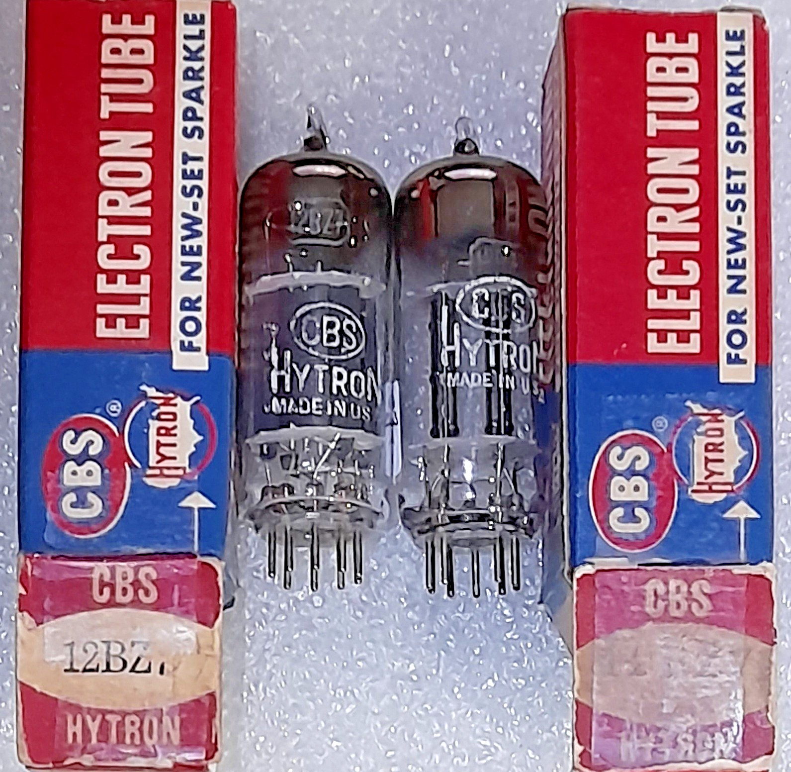 Matched Pair CBS 12BZ7 NOS Vacuum Tubes, TV-7D Tested – will combine shipping