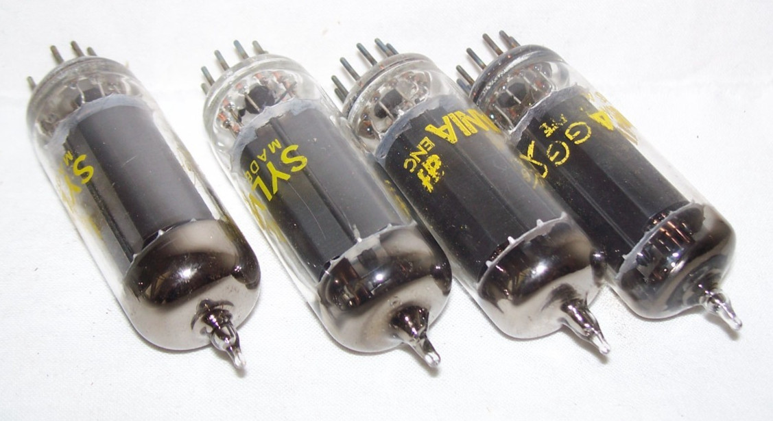 Lot of (8) NOS Sylvania 6CL6 tubes in original boxes,radio,amp,6197,black plate