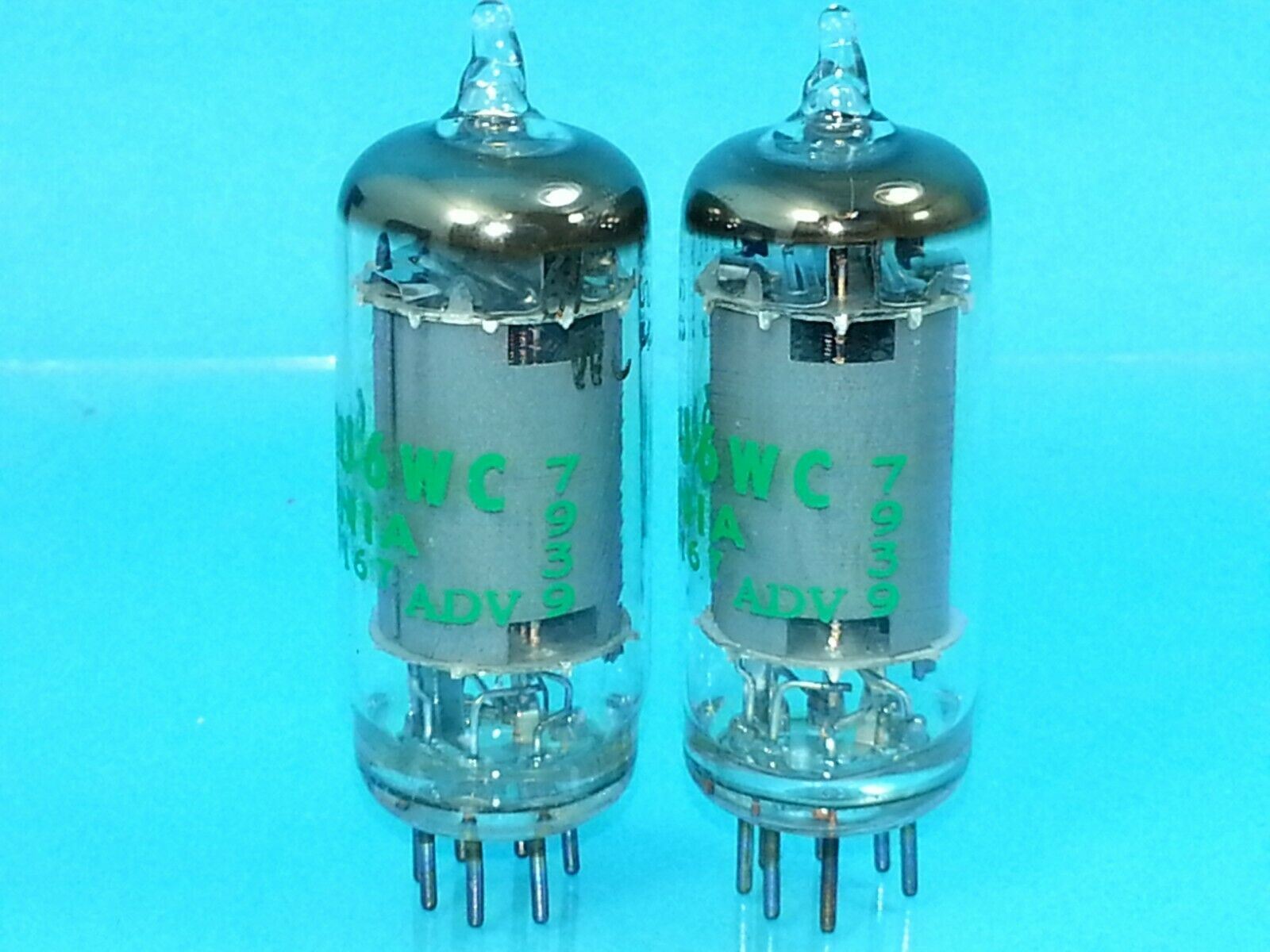SYLVANIA 6AU6 WC OR WB EF94 JAN JHS TUBE MATCHED PAIR SWEET TONE LITTLE DOT