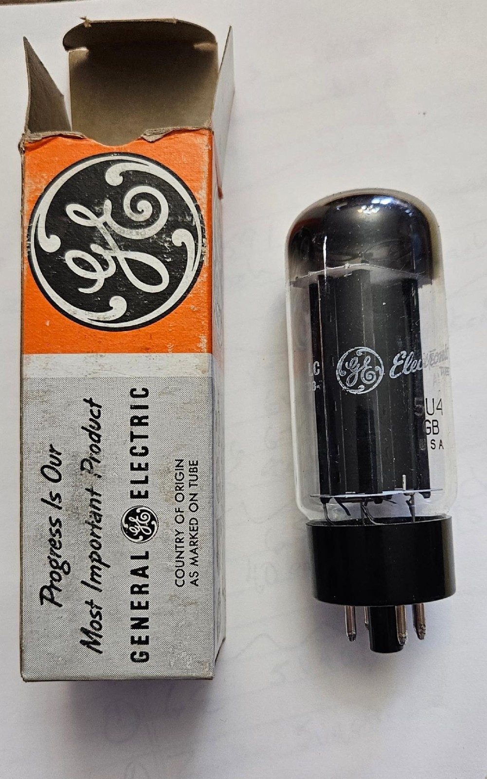 GE 5U4GB/5AS4A new in box vacuum tube