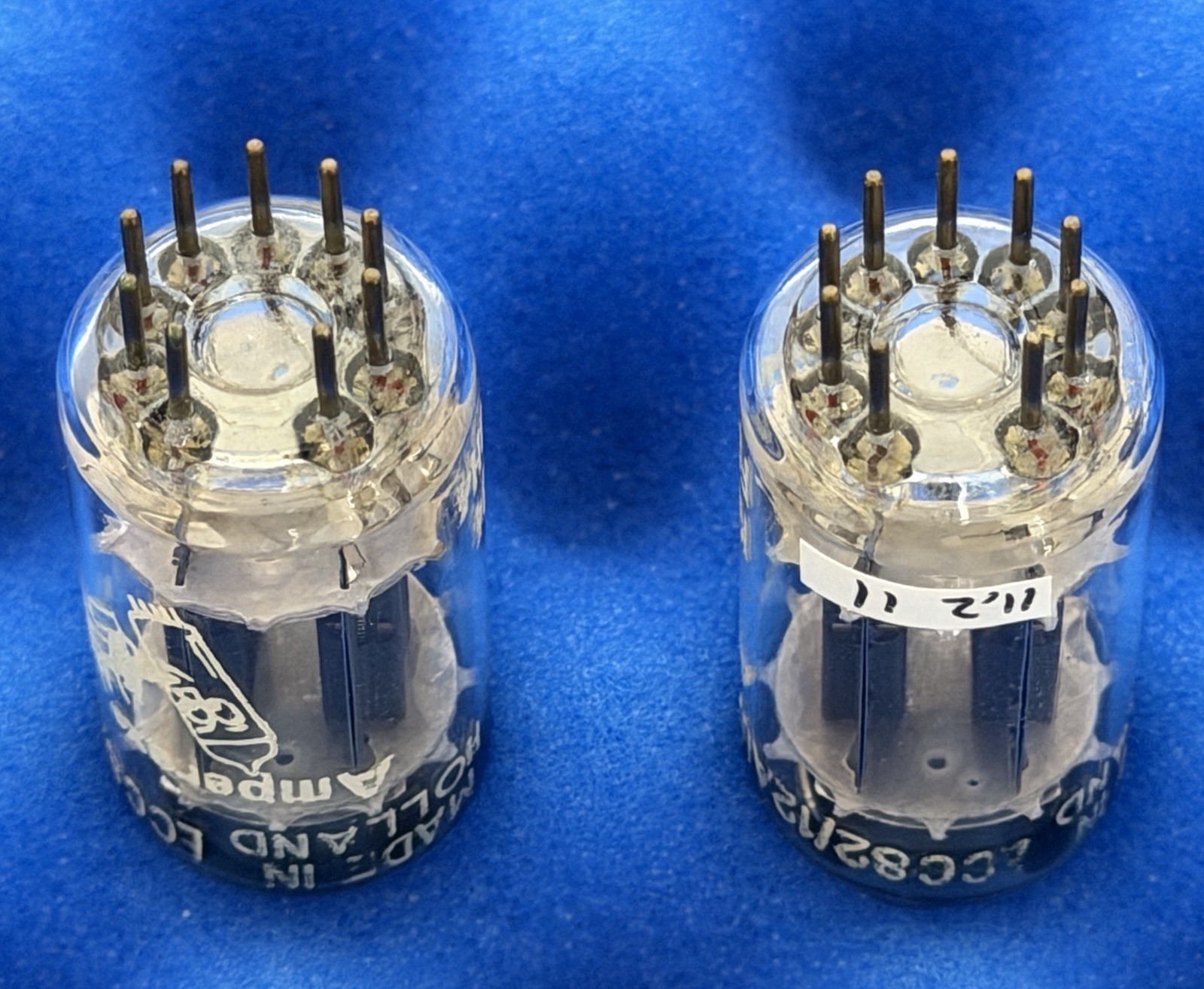 TWO NEW Amperex ECC82 12AU7 Tubes /Amplitrex 💪 / 1959 Big Halo O Bugle Boy Long