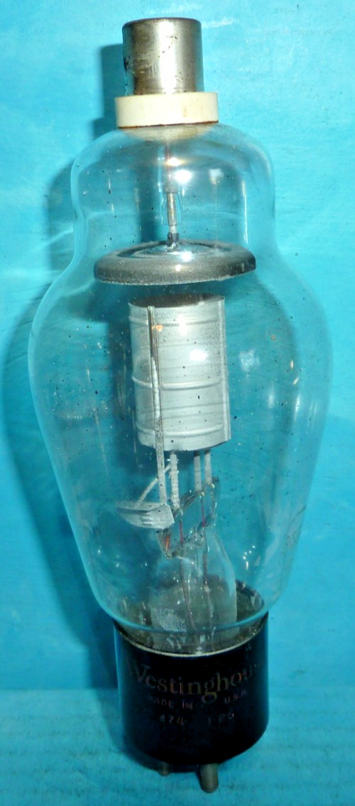 1 Westinghouse WL-866A Half-Wave Rectifier Tube Grey Plate Foil D Getter Tested