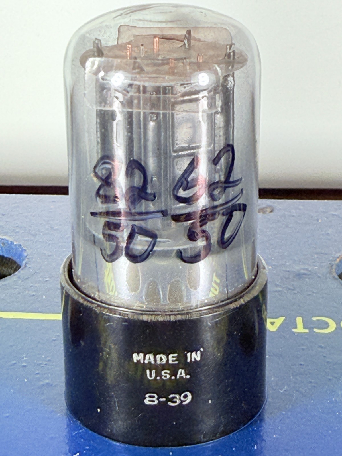 RCA 6SN7GT VT-231 Smoked Glass Cooper Rods Tested Good Tube