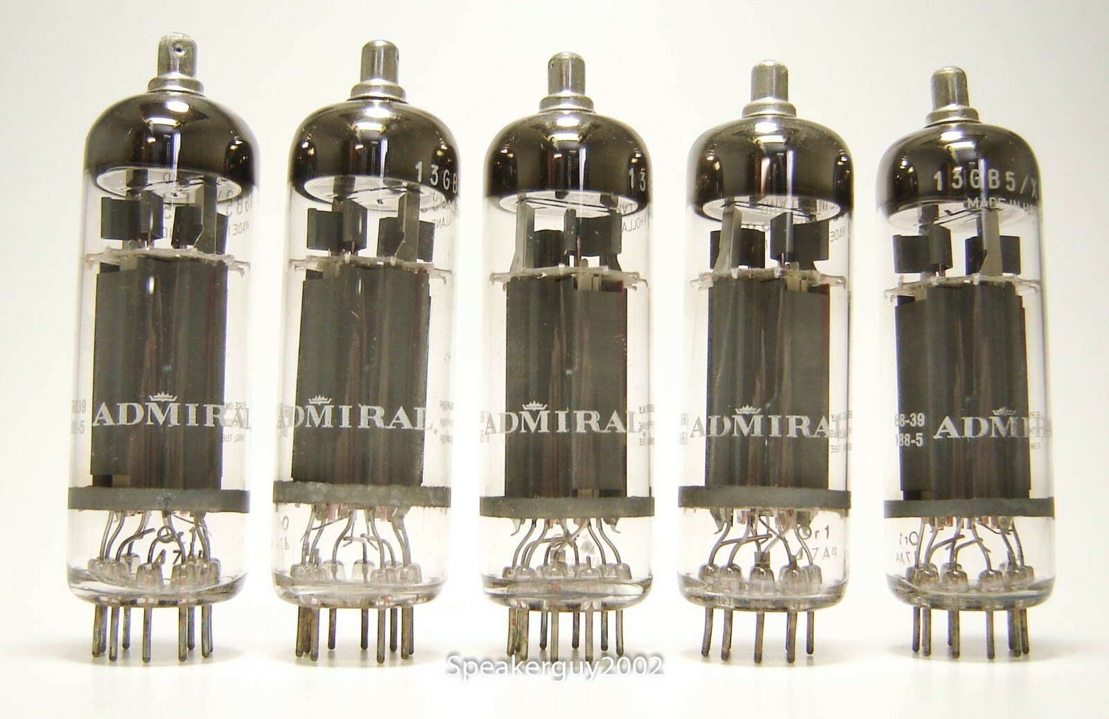 5X Admiral Vacuum Tubes / 13GB5 – XL500 / 68-39 — RM