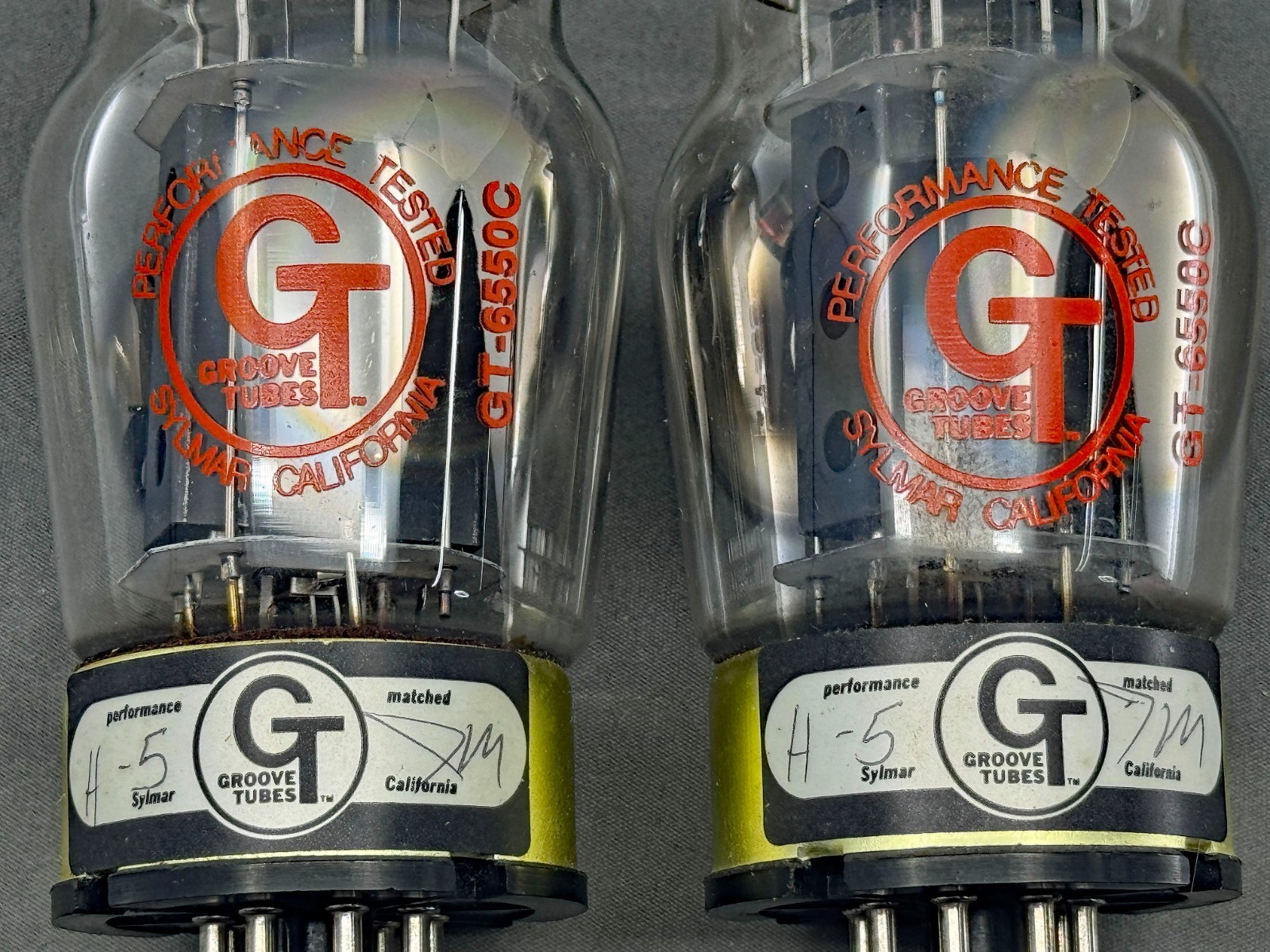 Matched Balanced Pair Groove Tubes GT-6550C Guitar Power Tubes Test NOS