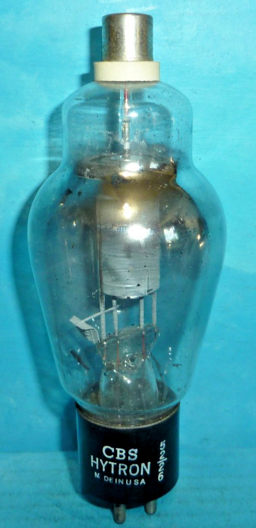 1 CBS Hytron 866A Half-Wave Rectifier Tube Grey Plate Foil D Getter Tested