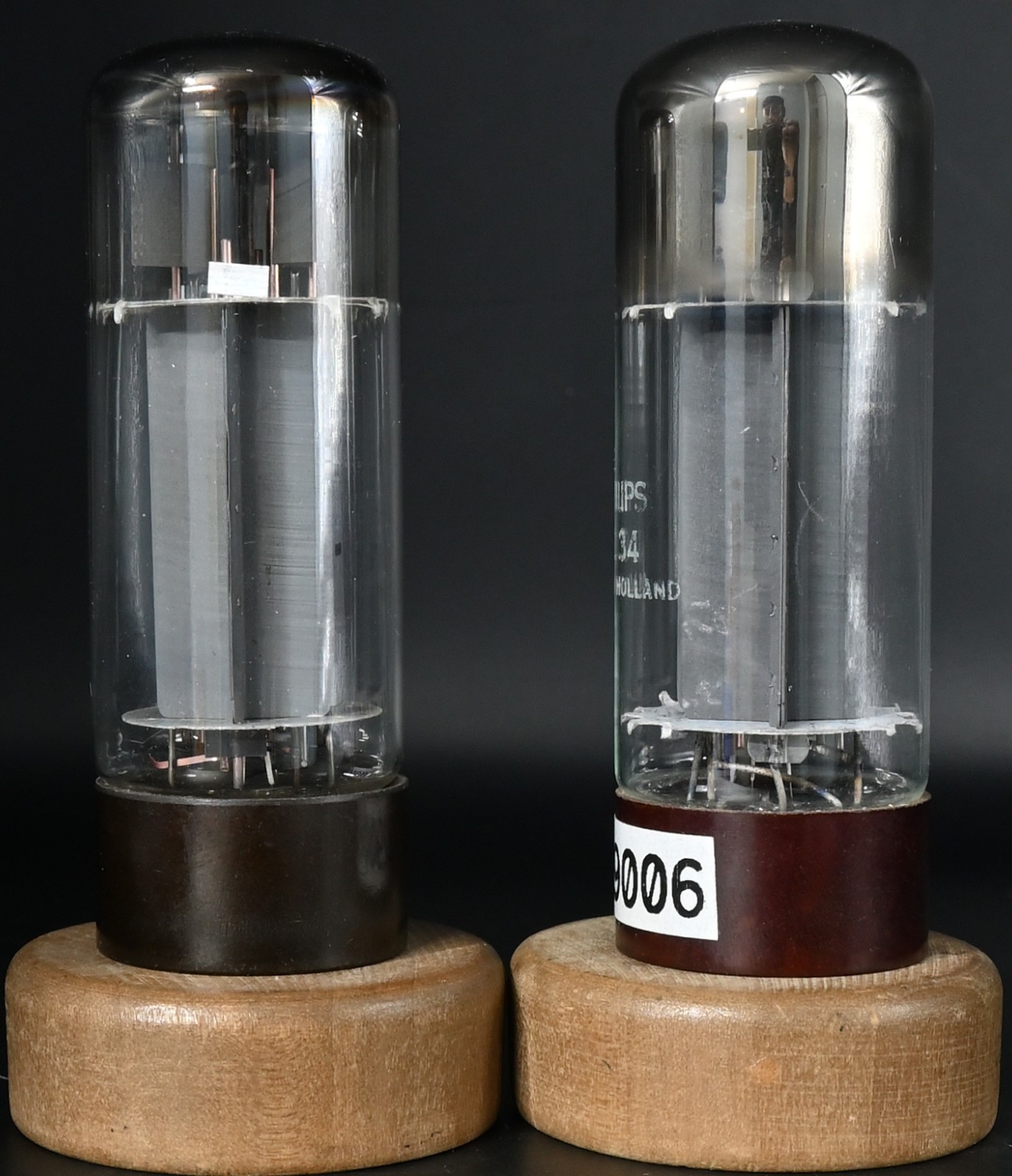 Philips EL34 Top Double Ring Getter Made in Holland Amplitrex Tested Qty 2 Pcs