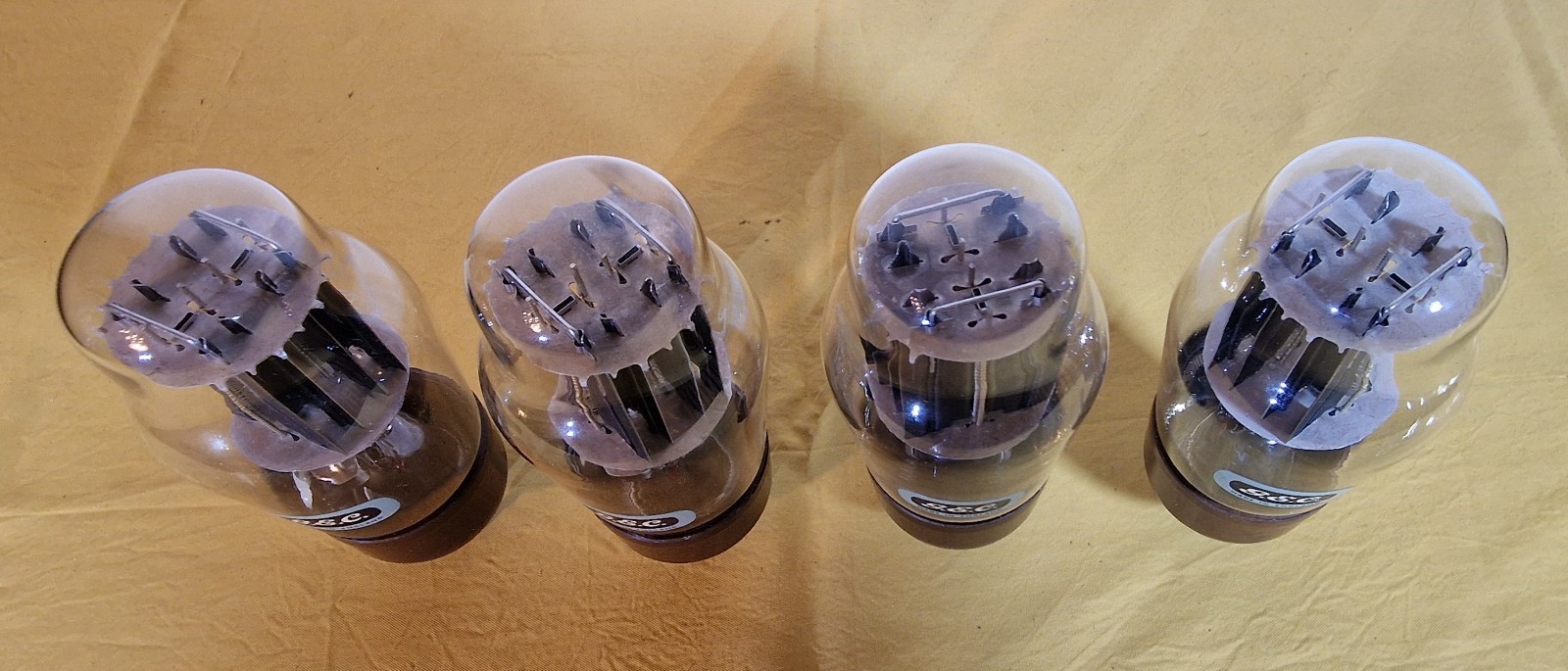 matched pair A1834 6AS7G GEC, new tubes 1962, gold grid, for Audio Tekne IT2