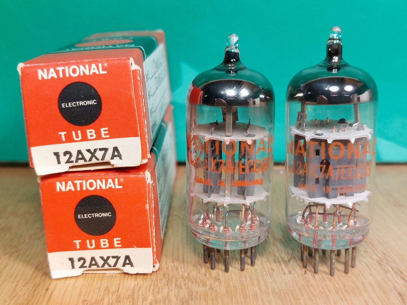 Pair of Tungsram (National lbl) 12AX7 ECC83 NOS NIB Vacuum Tubes #3 -11% matched