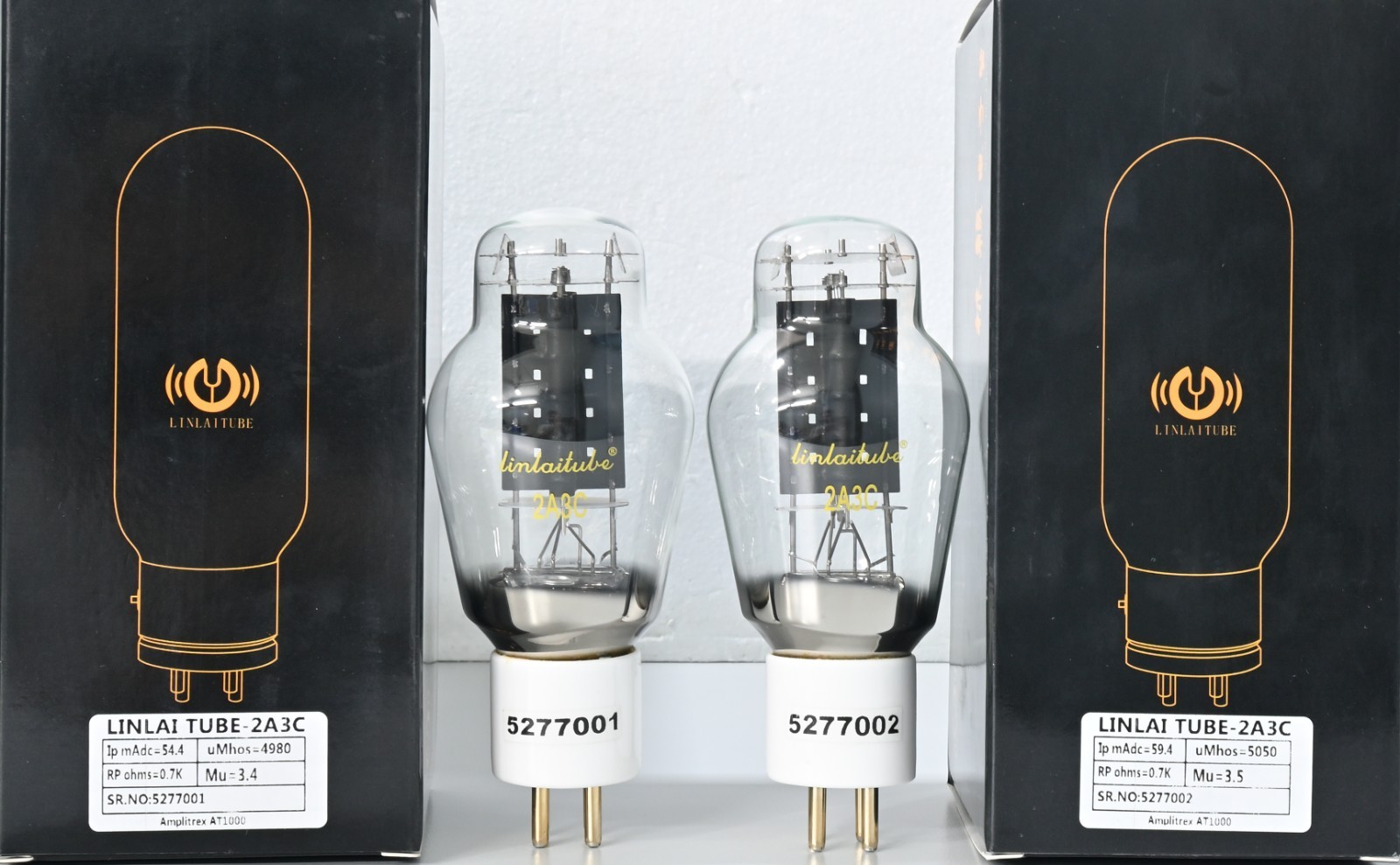 Linlai 2A3C Power Tubes Made in China Amplitrex Tested Matched Pair
