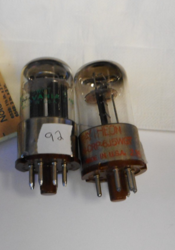 NOS PAIR JAN 6J5WGT MILITARY VACUUM TUBES TESTED strong