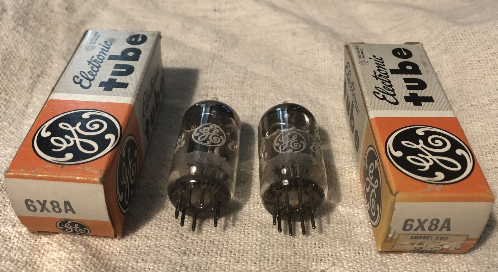 2ea Vintage GE 6X8A Vacuum Tube. Brand New In Box. Made In USA. Tube type: Trio