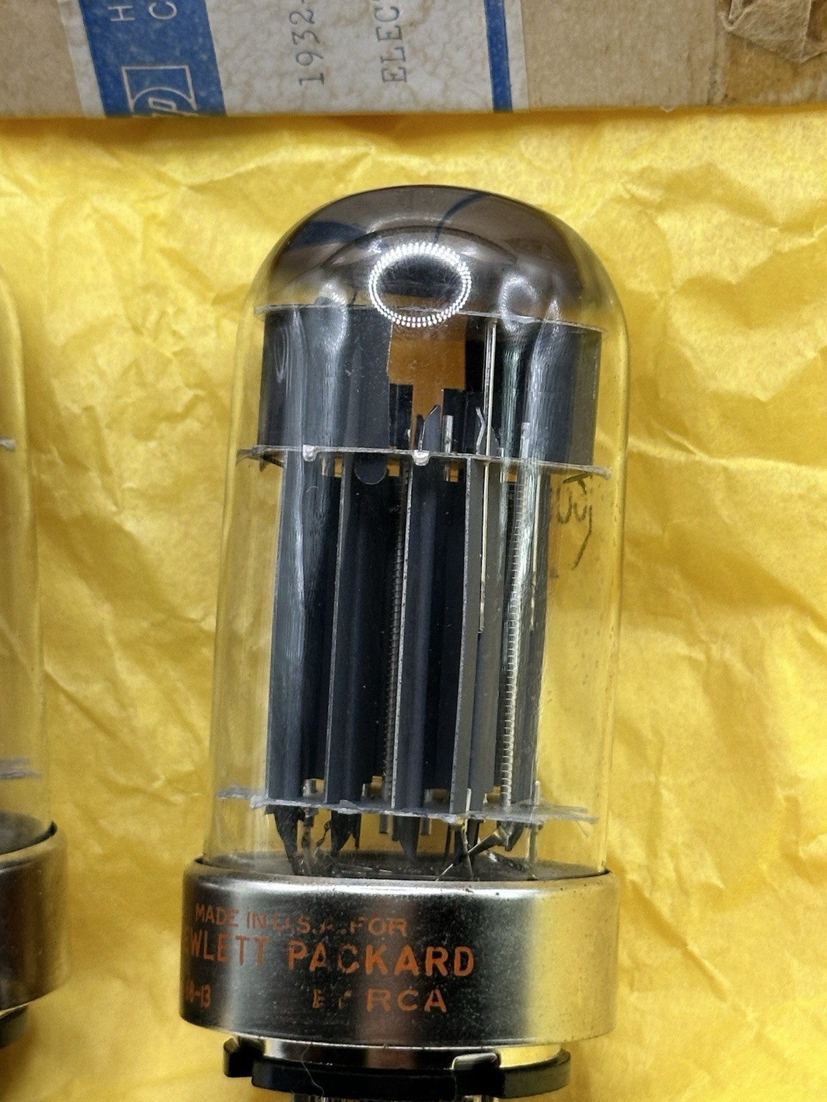 Matched pair HP RCA 6080 double triode ( 6AS7 5998) True triple mica NOS NIB