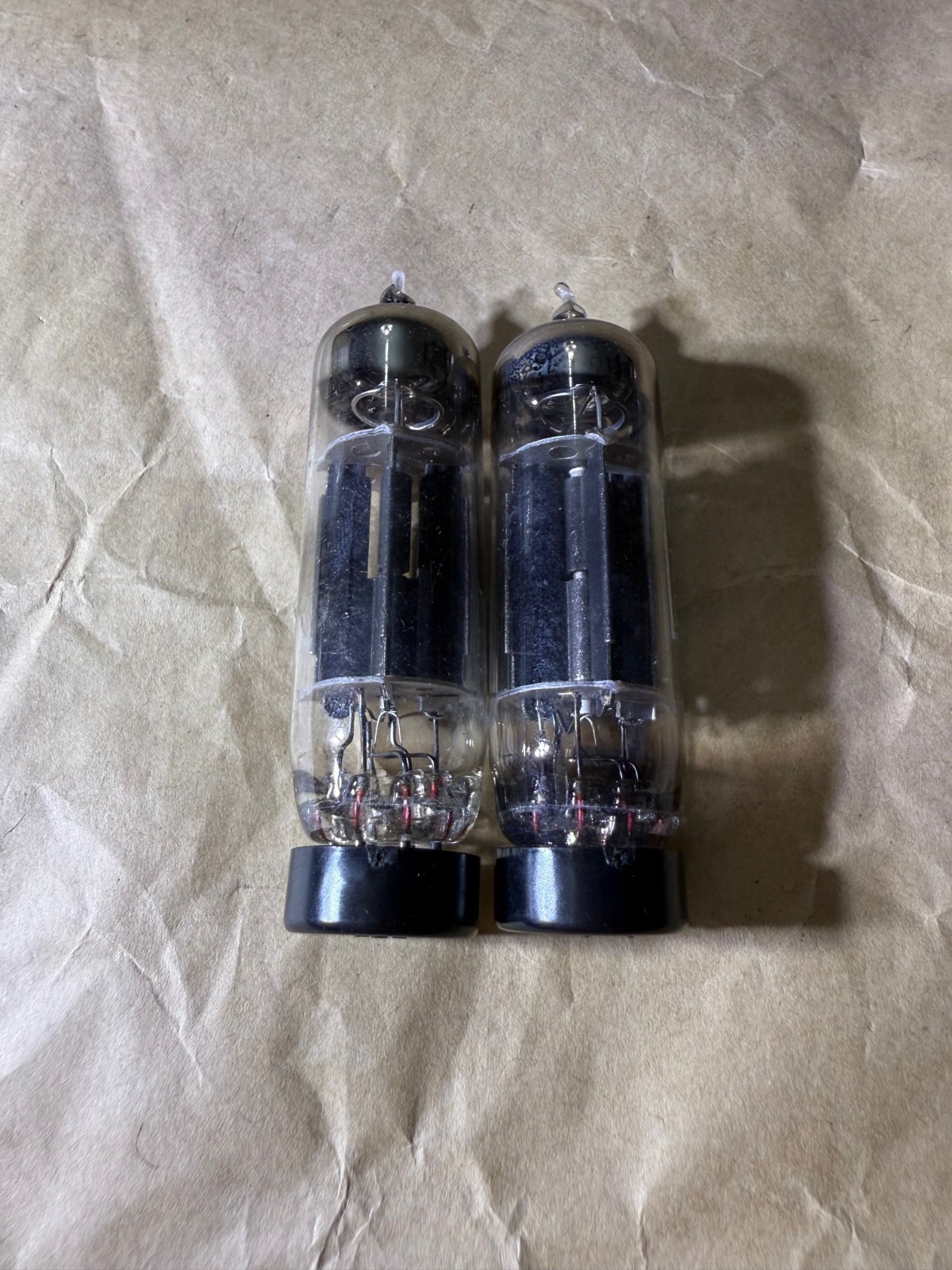 1 pair GEC CV4005/6X4 KB/Z black plate valve tubes MADE IN UK