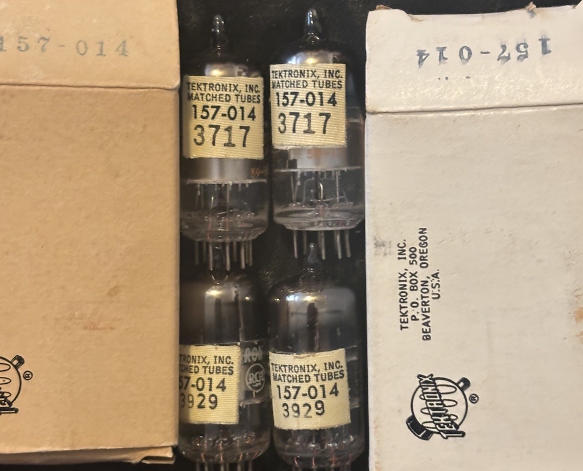 Quad Tektronix 5879 (2) Matched Pairs NIB 3 Mica 1958/1959 Tight Strong NOS Rare