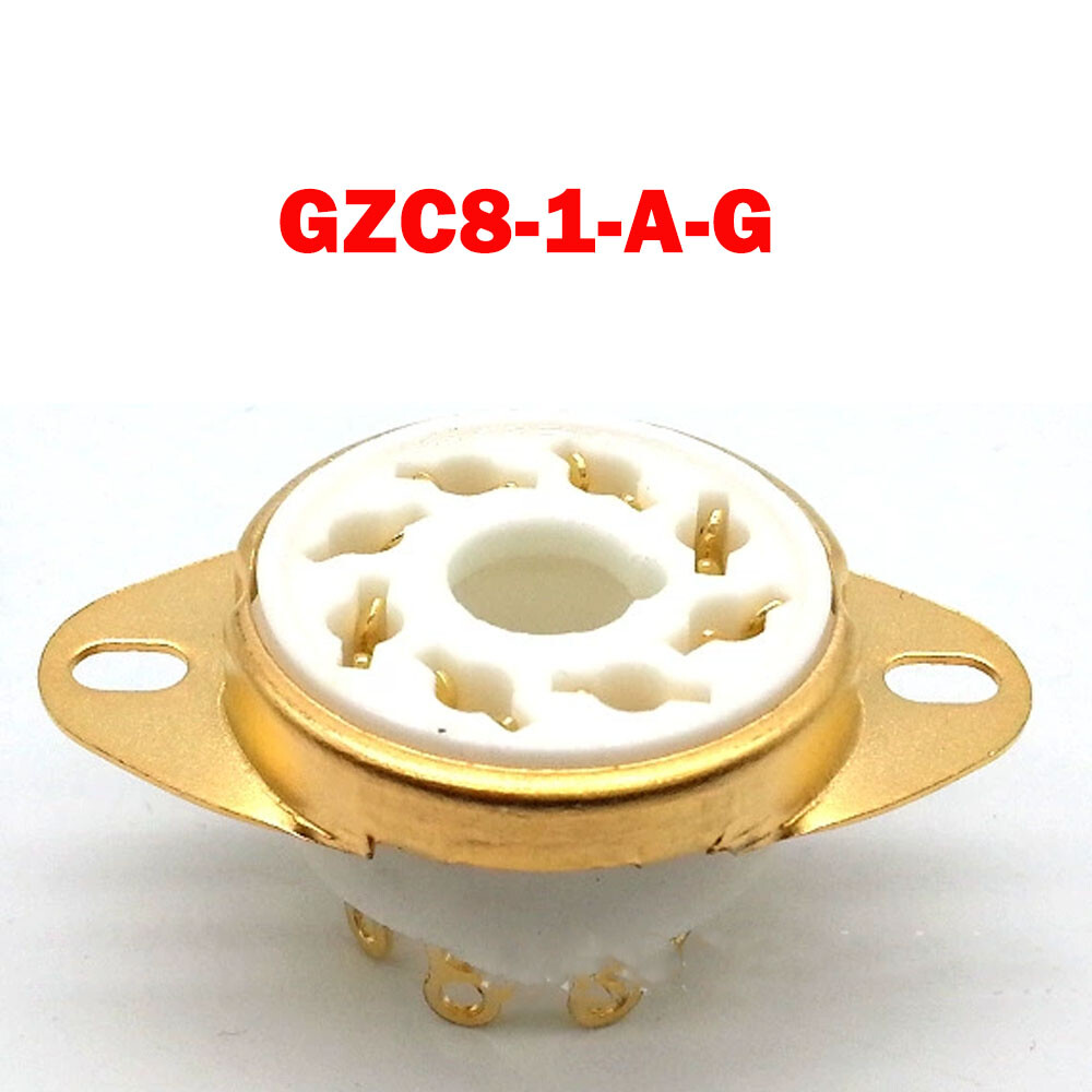10pc 8Pin Octal Tube Socket Gold For EL34 6L6 6V6 KT66 6SN7 Bottom Chassis Mount
