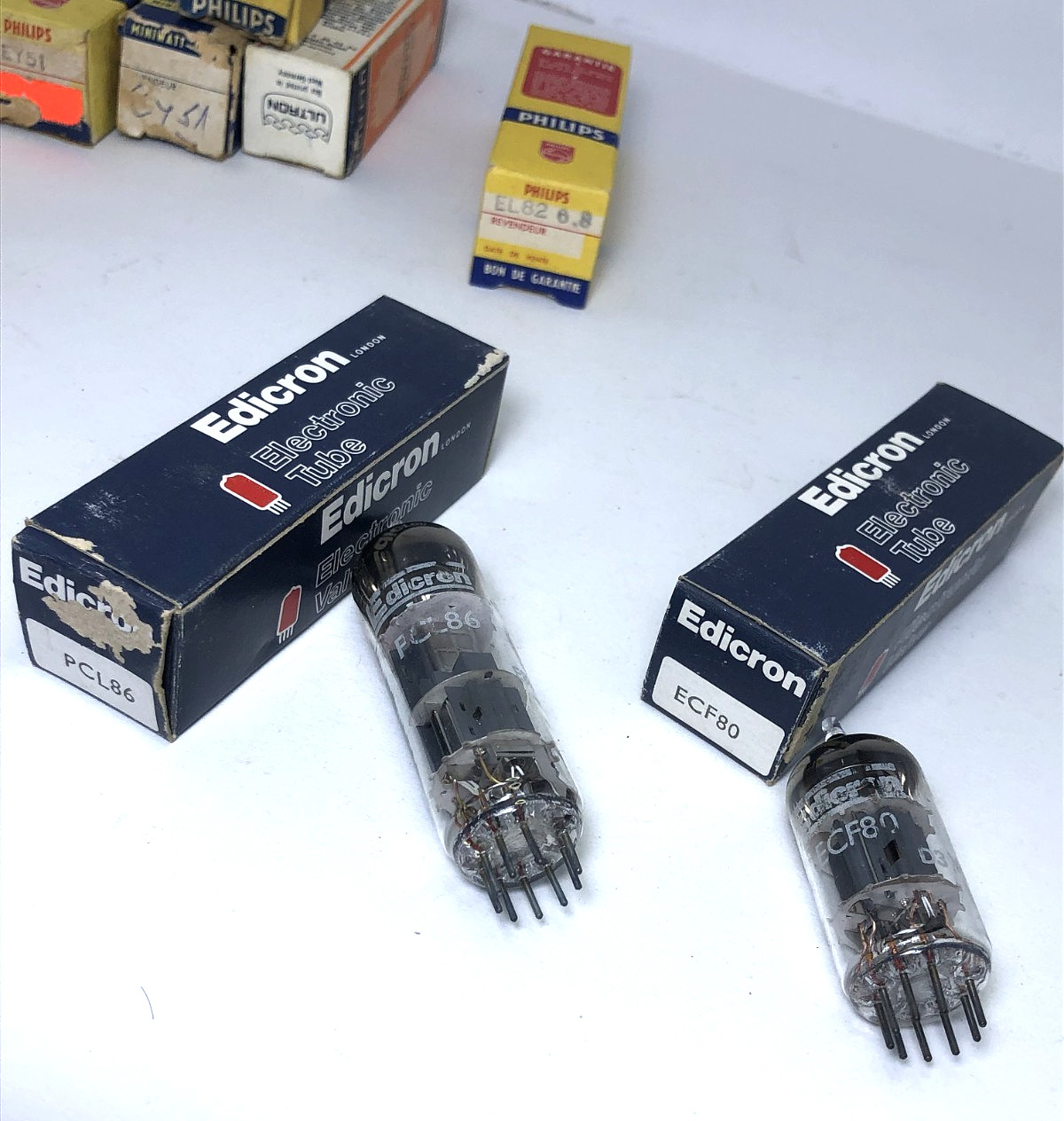 Lot x 10 NOS Vacuum Tubes EF86 ECF80 PCL86 EL82 EY51 ECC89- vintage 60s