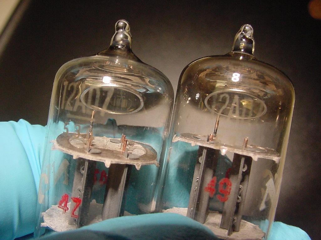 NEC 12AD7 TUBE PAIR (circa 60s Japan-made tested strong) LG*****