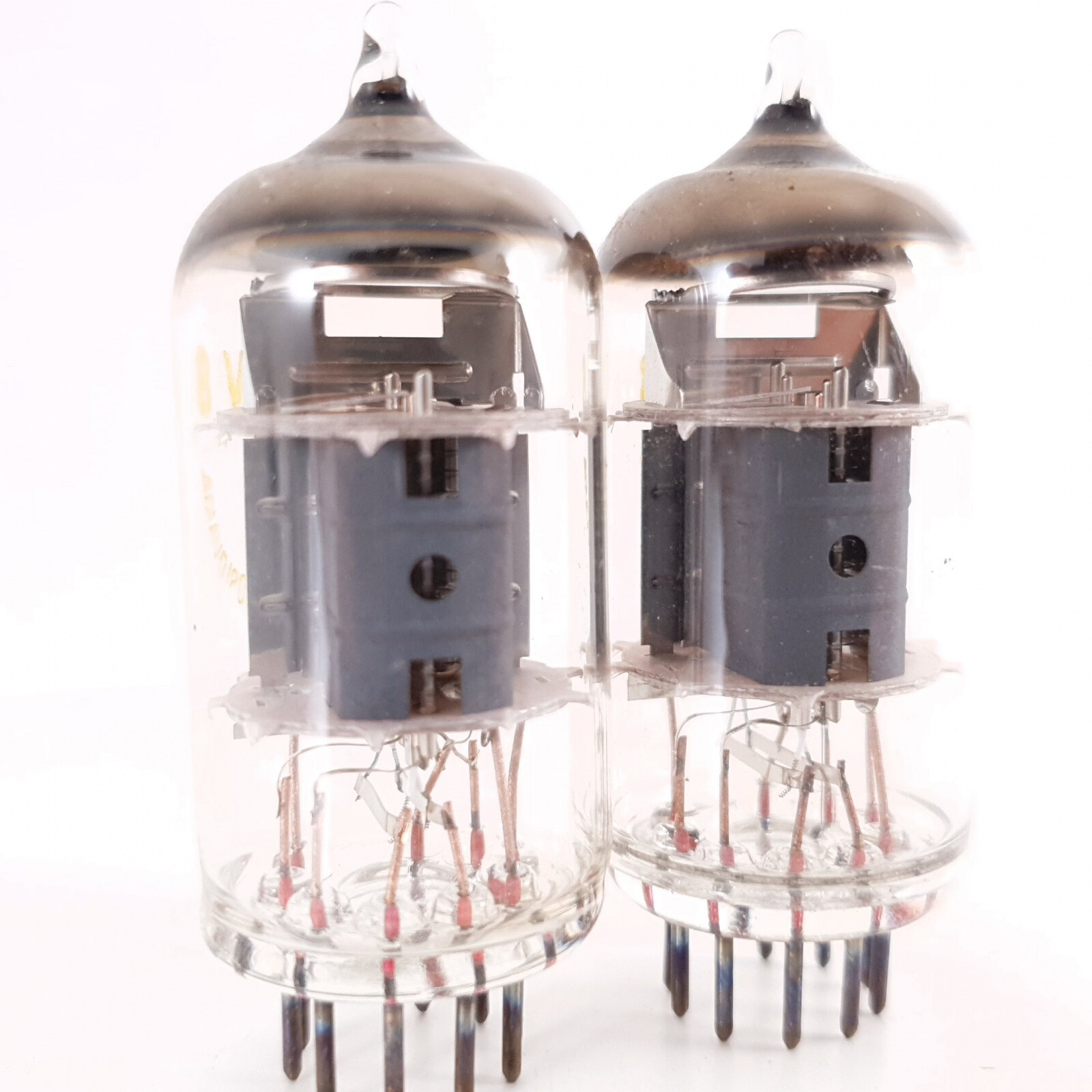 2 X ECF802 / 6JW8 TESLA TUBE. COPPER RODS. MATCHED PAIR. 2. CH114