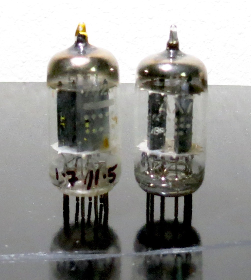 RARE Matched Pair GE-7025/12ax7/ECC83 Gray Plate tubes